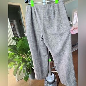 Bentley Gray Wool Blend Straight Leg Trousers Lined Made USA 14